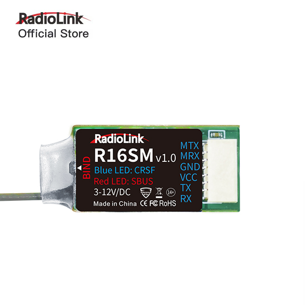Micro Fpv Quad - Radiolink R16SM 2.4G 16チャンネル ミニRCレシーバー CRSF