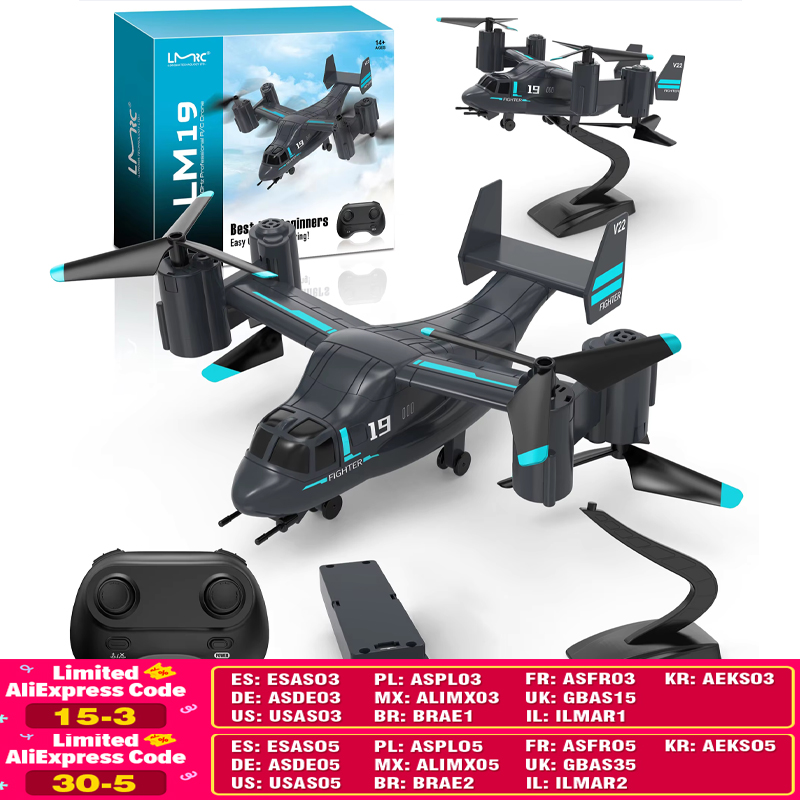 Drone Rc Jet - LM19 リモコンヘリコプタードローン 480P カメラ戦闘機クアッドコプターオスプレイ航空機 RC ドローン子供のための子供飛行機おもちゃギフト