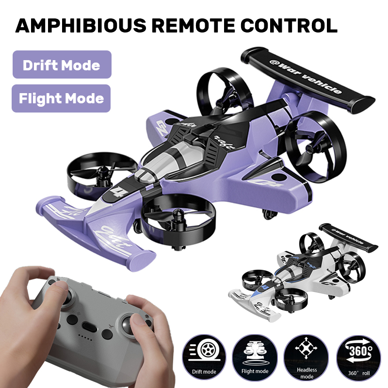 Drone Rc Jet - CZ04 RC水陸両用リモコンドリフトカー360 ° ロールヘッドレスモード 陸と空の体験 スピードと興奮