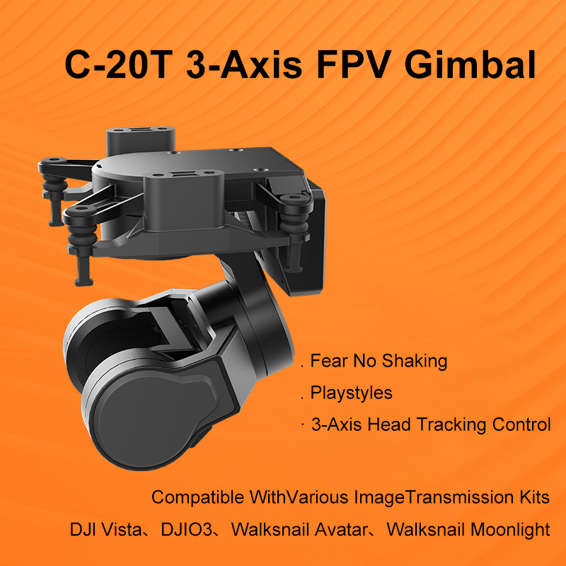 Drone Rc Holder - FPVレーシングドローン用3軸ジンバル、安定性向上、PTZ対応、DJI O3、CADDX、Walksnail、Mavlink、Sbus対応