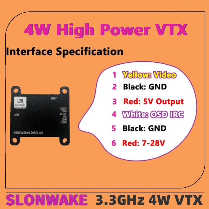 SLONWAKE FPV 3.3G 16CH 4000mW  - Drone With Rc Remote のレビューと価格