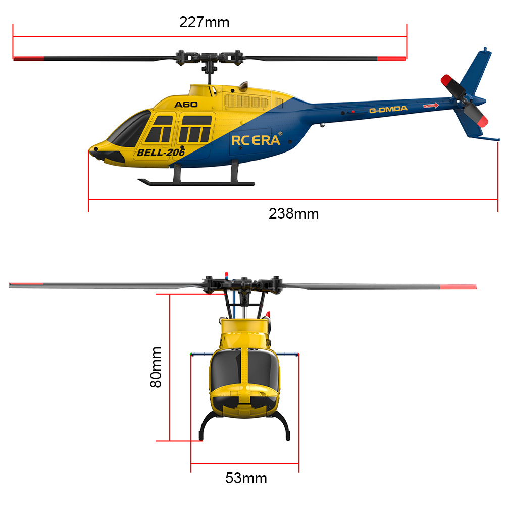 RC ERA A60 4CH ヘリコプター 1/42スケール - Drone Rc Jet のレビューと価格