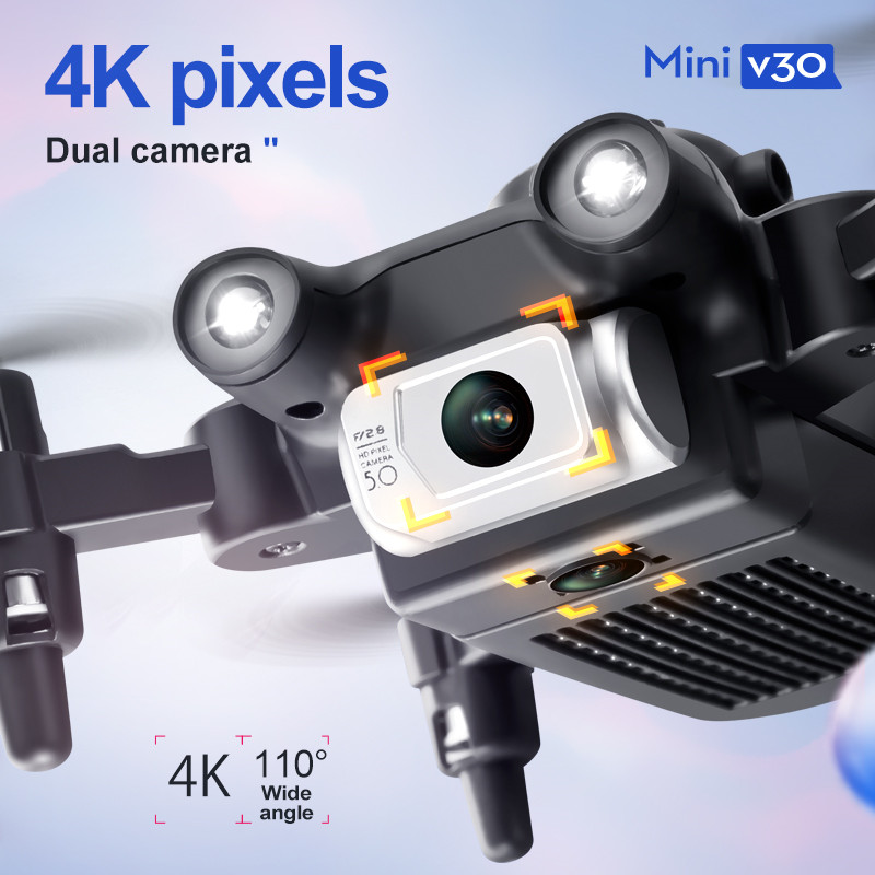 ミニ V30 WiFi FPV ドローン 4K HD デュア - Drone Rc Holder のレビューと価格