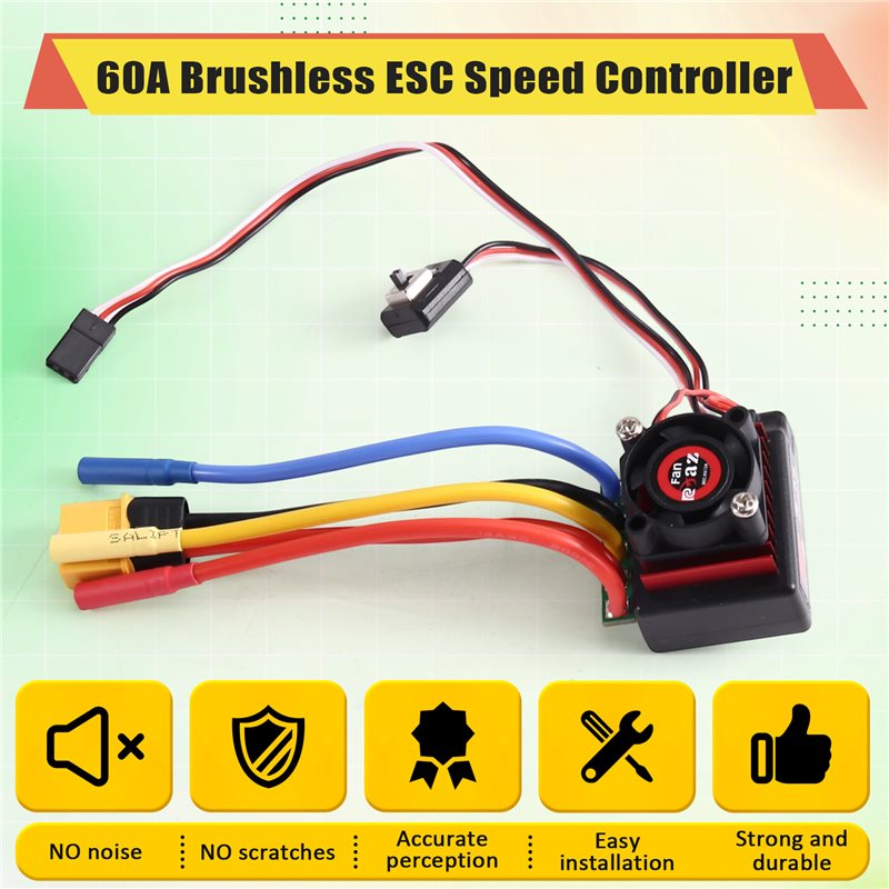 AINY-60A ブラシレス ESC スピードコントローラー - Rc Boat Brushless Motor のレビューと価格