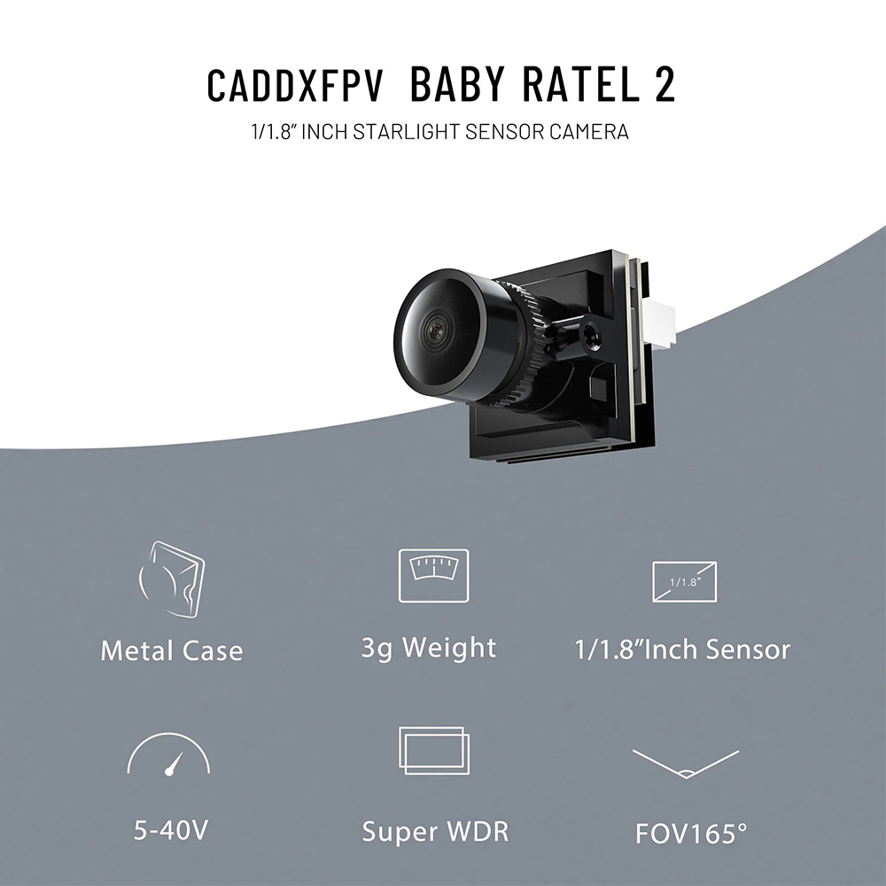 CADDX マイクロ FPV カメラ Ratel 2 4.5 - Caddx Fpv Camera のレビューと価格