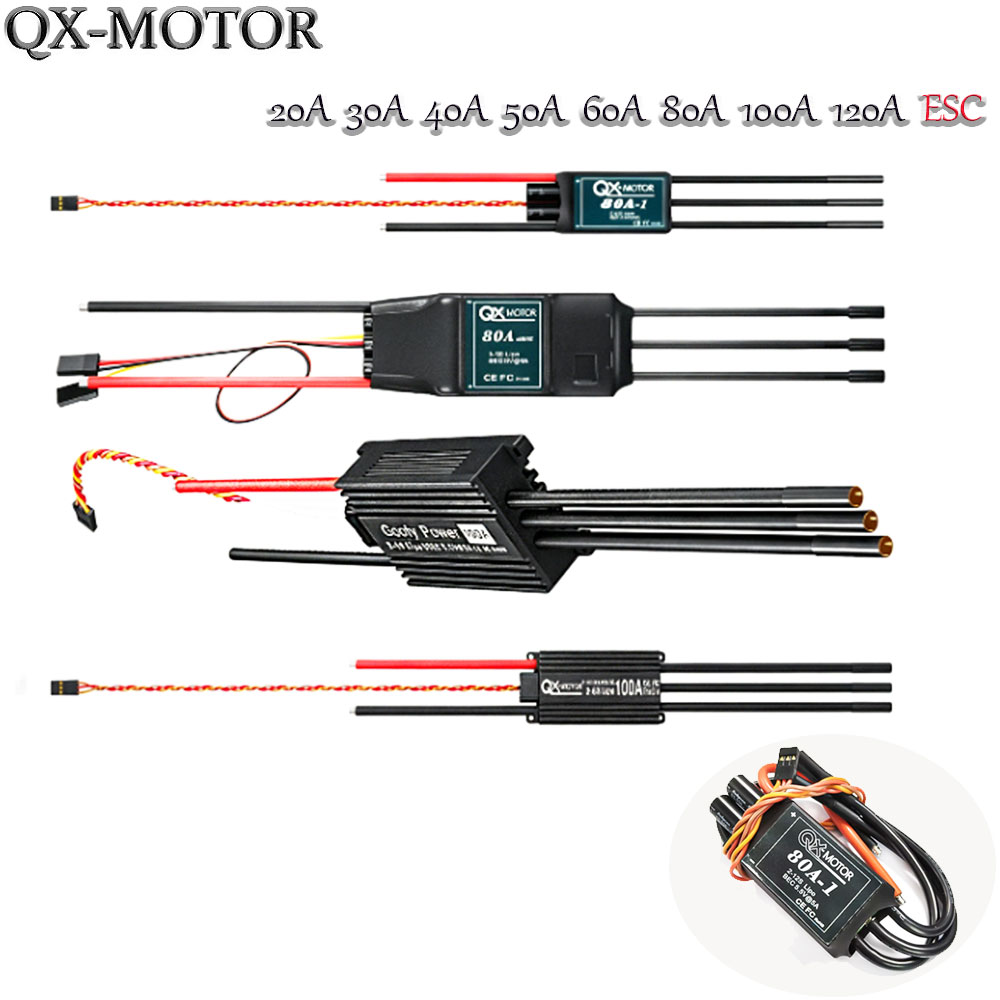 20A-120A ブラシレス ESC スピードコントローラー - Drone Rc Jet のレビューと価格