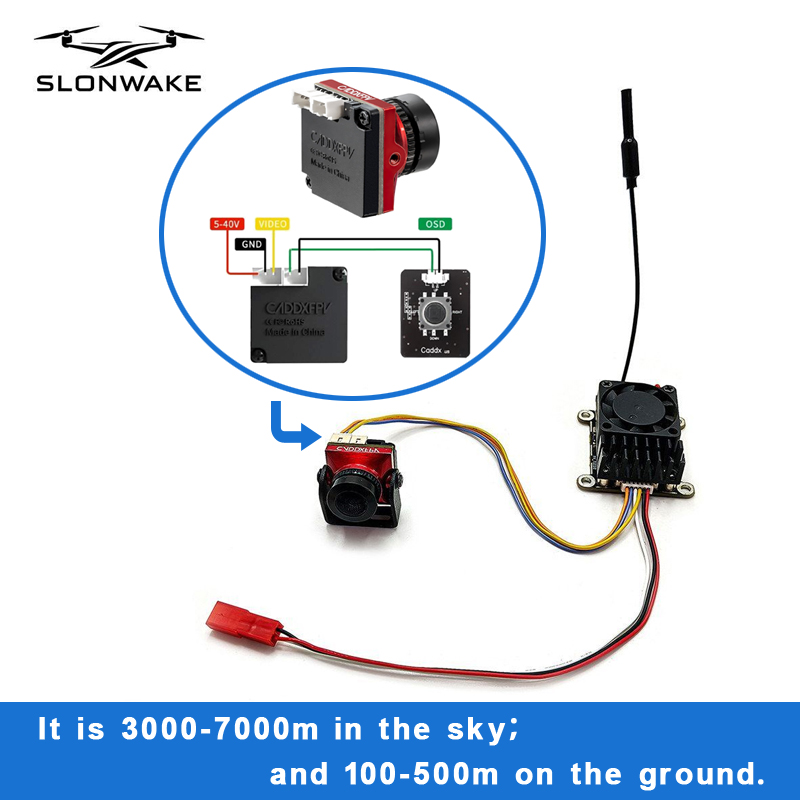 長距離5.8Ghz 2W FPVワイヤレス送信機2000MW - Caddx Fpv Camera のレビューと価格