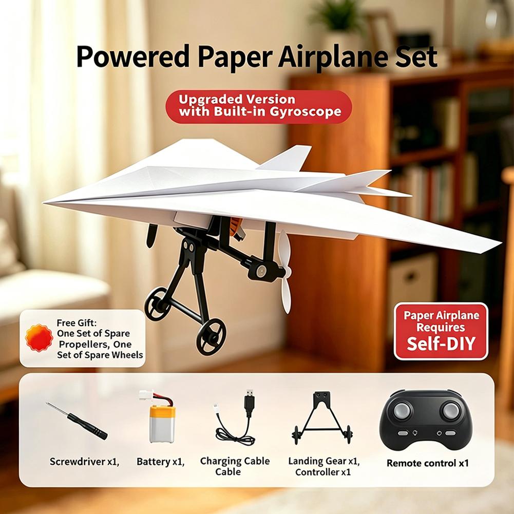リモコン式紙製飛行機 ポータブルRC航空機組み立てパーツ D - Drone Rc Jet のレビューと価格