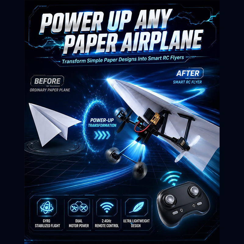 RC紙飛行機キット ジャイロスタビライザー付き DIY電動リ - Drone Rc Jet のレビューと価格