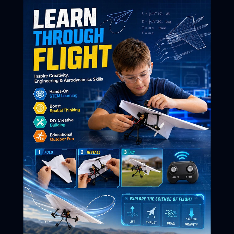 RC紙飛行機キット ジャイロスタビライザー付き DIY電動リ - Drone Rc Jet のレビューと価格